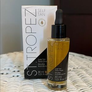 NWT! St. Tropez Luxe Tan Tonic Drops - Black and Gold